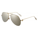 Cartier - Pilot - Metal Gold Champagne Yellow Gold - Première de Cartier - Sunglasses - Cartier Eyewear