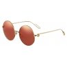 Cartier - Rotondi - Metallo Champagne Ciclamino Oro Flash - Première de Cartier - Occhiali da Sole - Cartier Eyewear