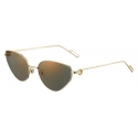 Cartier - Cat Eye - Metal Champagne Grey Flash Gold - Première de Cartier - Sunglasses - Cartier Eyewear