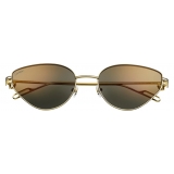 Cartier - Cat Eye - Metal Champagne Grey Flash Gold - Première de Cartier - Sunglasses - Cartier Eyewear