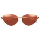 Cartier - Cat Eye - Metal Gold Champagne Cyclamen Flash Gold - Première de Cartier - Sunglasses - Cartier Eyewear