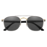 Cartier - Square - Metal Black Gold Ruthenium Grey - C de Cartier - Sunglasses - Cartier Eyewear