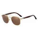 Cartier - Square - Metal Black Gold Palladium Brown- C de Cartier - Sunglasses - Cartier Eyewear