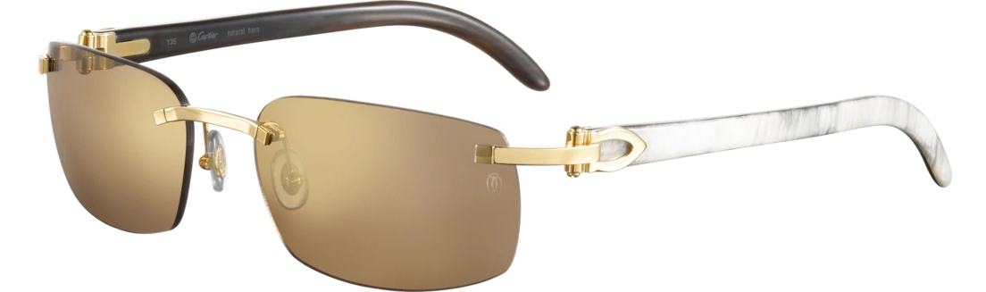 cartier gold horn sunglasses