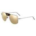 Cartier - Square - Metal Ruthenium White Gold - Santos de Cartier - Sunglasses - Cartier Eyewear