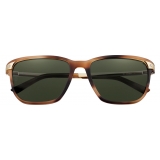 Cartier - Classic - Acetate Turtle Brown Gold Green - Santos de Cartier - Sunglasses - Cartier Eyewear