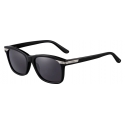 Cartier - Classic - Acetate Black Platinum Grey - Santos de Cartier - Sunglasses - Cartier Eyewear