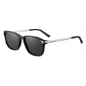 Cartier - Classic - Acetate Black Platinum Finish Grey - Santos de Cartier - Sunglasses - Cartier Eyewear