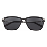 Cartier - Classic - Acetate Black Platinum Finish Grey - Santos de Cartier - Sunglasses - Cartier Eyewear