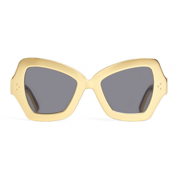 Céline - Occhiali da Sole a Farfalla in Alluminio Galvanizzato - Oro - Occhiali da Sole - Céline Eyewear