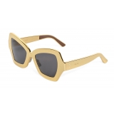 Céline - Occhiali da Sole a Farfalla in Alluminio Galvanizzato - Oro - Occhiali da Sole - Céline Eyewear