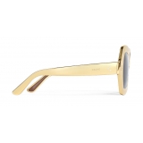 Céline - Occhiali da Sole a Farfalla in Alluminio Galvanizzato - Oro - Occhiali da Sole - Céline Eyewear