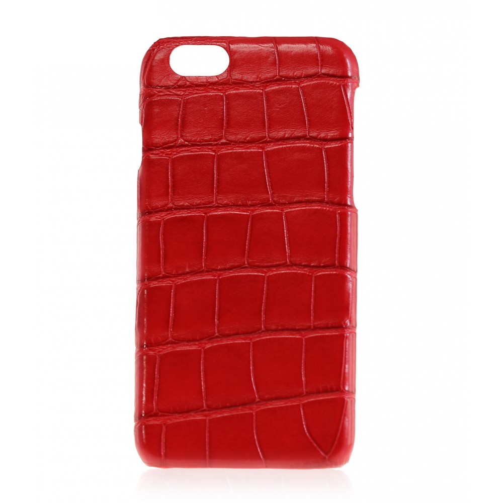2 ME Style - Cover Croco Rouge Vif - iPhone 8 Plus / 7 Plus - Cover in Pelle