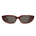 Céline - Oval Cay-Eye Sunglasses in Acetate - Red Havana - Sunglasses - Céline Eyewear
