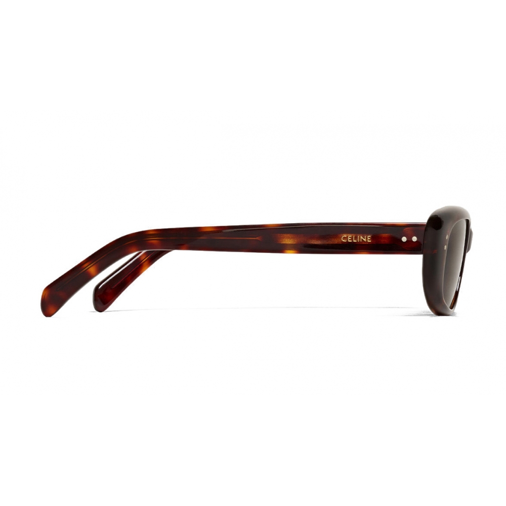 Céline - Oval Cay-Eye Sunglasses in Acetate - Red Havana - Sunglasses ...