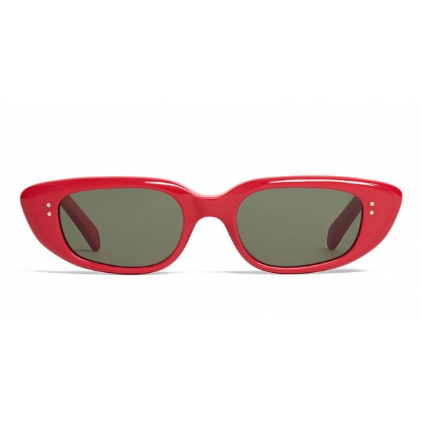 Céline - Occhiali da Sole Ovali Cay-Eye in Acetato - Rosso - Occhiali da Sole - Céline Eyewear