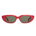 Céline - Occhiali da Sole Ovali Cay-Eye in Acetato - Rosso - Occhiali da Sole - Céline Eyewear