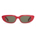 Céline - Oval Cay-Eye Sunglasses in Acetate - Red - Sunglasses - Céline Eyewear