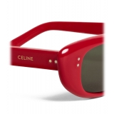 Céline - Occhiali da Sole Ovali Cay-Eye in Acetato - Rosso - Occhiali da Sole - Céline Eyewear