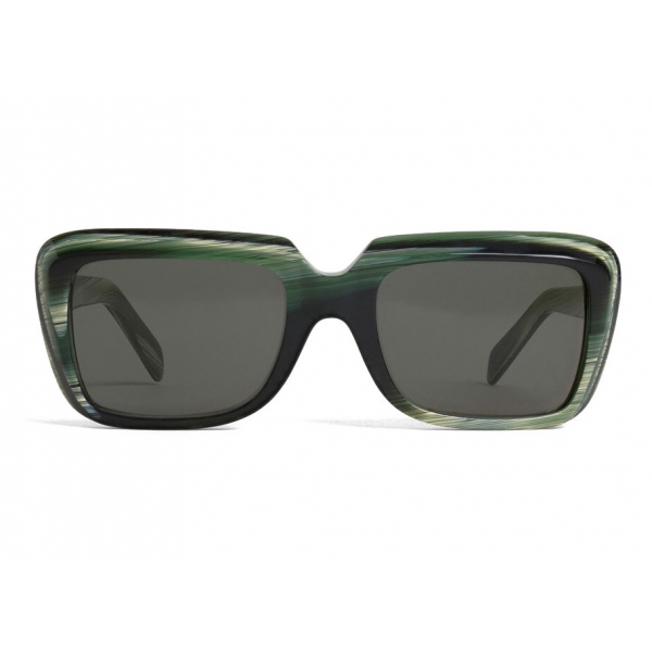 Céline - Oversize Sunglasses in Acetate - Green Horn - Sunglasses - Céline Eyewear
