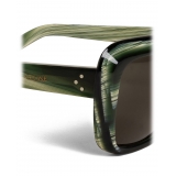 Céline - Oversize Sunglasses in Acetate - Green Horn - Sunglasses - Céline Eyewear