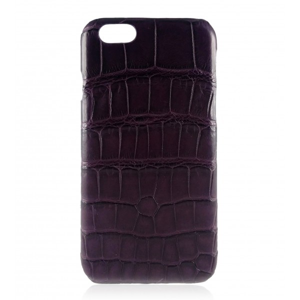 2 ME Style - Cover Croco Dark Violet - iPhone 8 Plus / 7 Plus - Cover in Pelle