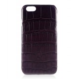 2 ME Style - Case Croco Dark Violet - iPhone 8 Plus / 7 Plus - Leather Cover