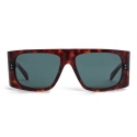 Céline - Occhiali da Sole Rettangolari in Acetato - Rosso Havana - Occhiali da Sole - Céline Eyewear