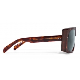 Céline - Occhiali da Sole Rettangolari in Acetato - Rosso Havana - Occhiali da Sole - Céline Eyewear