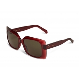 Céline - Oversize Sunglasses in Acetate - Transparent Merlot - Sunglasses - Céline Eyewear