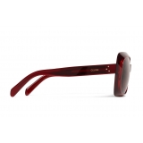 Céline - Oversize Sunglasses in Acetate - Transparent Merlot - Sunglasses - Céline Eyewear