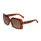 Céline - Occhiali da Sole Oversize in Acetato - Leopardo Havana - Occhiali da Sole - Céline Eyewear