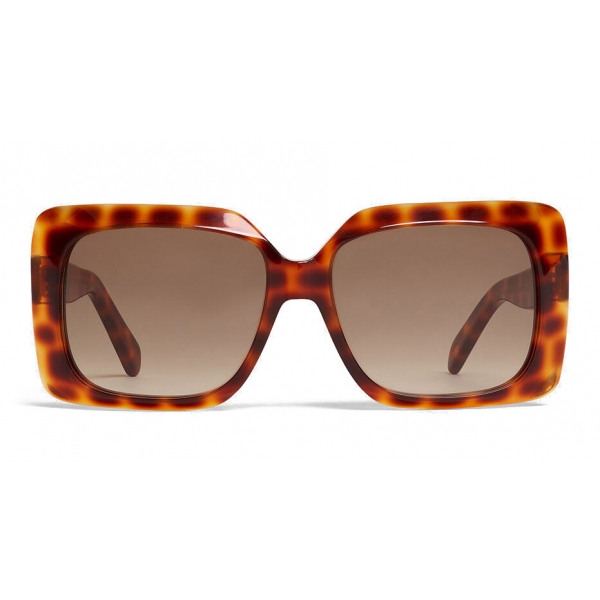 Céline - Oversize Sunglasses in Acetate - Leopard Havana - Sunglasses - Céline Eyewear