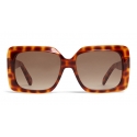 Céline - Oversize Sunglasses in Acetate - Leopard Havana - Sunglasses - Céline Eyewear