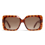 Céline - Occhiali da Sole Oversize in Acetato - Leopardo Havana - Occhiali da Sole - Céline Eyewear