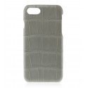 2 ME Style - Case Croco Gris Clair - iPhone 8 Plus / 7 Plus - Leather Cover