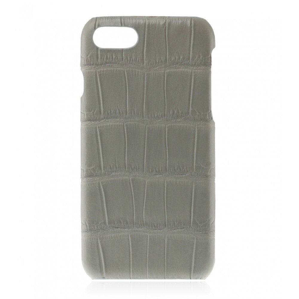 2 ME Style - Cover Croco Gris Clair - iPhone 8 Plus / 7 Plus - Cover in Pelle