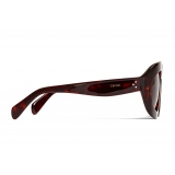 Céline - Occhiali da Sole a Farfalla in Acetato - Rosso Havana - Occhiali da Sole - Céline Eyewear