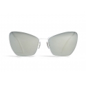 Céline - Occhiali da Sole a Farfalla in Metallo - Bianco Argento - Occhiali da Sole - Céline Eyewear