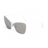 Céline - Butterfly Sunglasses in Metal - White Silver - Sunglasses - Céline Eyewear