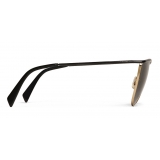 Céline - Occhiali da Sole Cat Eye in Metallo 08 X Andy - Nero Oro Fumo - Occhiali da Sole - Céline Eyewear