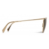 Céline - Cat Eye Sunglasses in Metal 08 X Andy - Gold Green - Sunglasses - Céline Eyewear