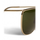 Céline - Occhiali da Sole Cat Eye in Metallo 08 X Andy - Oro Verde - Occhiali da Sole - Céline Eyewear