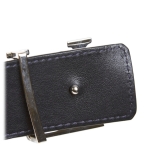 Louis Vuitton Vintage - Ostrich Leather Initiales Belt - Blu Navy - Cintura in Pelle - Alta Qualità Luxury