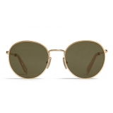 Céline - Round Sunglasses in Metal 06 - Gold Green - Sunglasses - Céline Eyewear