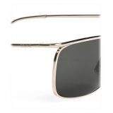 Céline - Rectangular Sunglasses in Metal 07 Robbie - Gold Smoke - Sunglasses - Céline Eyewear