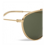 Céline - Occhiali da Sole a Farfalla in Metallo 04 - Oro Verde - Occhiali da Sole - Céline Eyewear