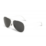 Céline - Occhiali da Sole Aviator in Metallo 01 - Bianco Ottico Fumo - Occhiali da Sole - Céline Eyewear