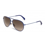 Céline - Aviator Sunglasses in Metal 01 - Blue Gradient Brown - Sunglasses - Céline Eyewear