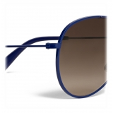 Céline - Occhiali da Sole Aviator in Metallo 01 - Blu Marrone Graduale - Occhiali da Sole - Céline Eyewear